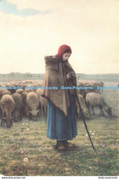 D191600 Parigi. Museo del Louvre. The Girl Shepherd. Arte Alma. Millet G