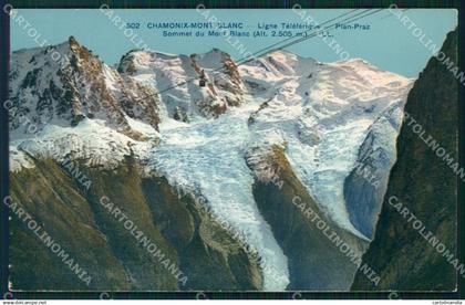 Francia Chamonix Mont Blanc Teleferica cartolina MT3031