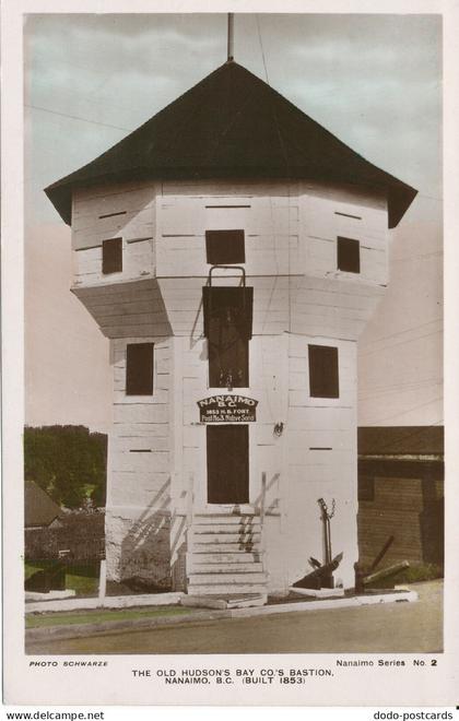 PC29596 The Old Hudsons Bay Bastion. Nanaimo. B. C. No 2. RP