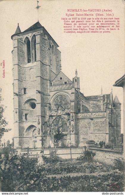 PC41882 Rumilly les Vaudes. Eglise Saint Martin. 1916