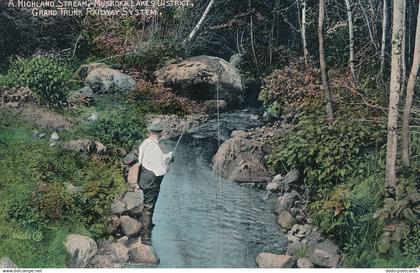 PC49785 A Highland Stream. Muskoka Lakes District. Grand Trunk. Railway System.