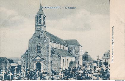 PC52024 Fouesnant. L Eglise. Bernes