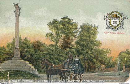 PC69503 Phoenix Monument. Phoenix Park. Entrance to Viceregal Lodge. Dublin. Cha