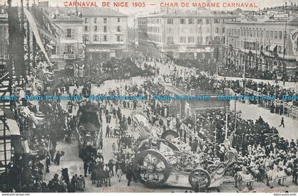 R010424 Carnaval de Nice 1905. Char de Madame Carnaval. Imbert