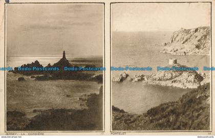 R028066 Jersey. La Corbiere. Portelet. Photochrom. 1934