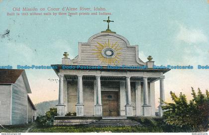 R036254 Old Mission on Coeur d Alene River. Idaho. 1911