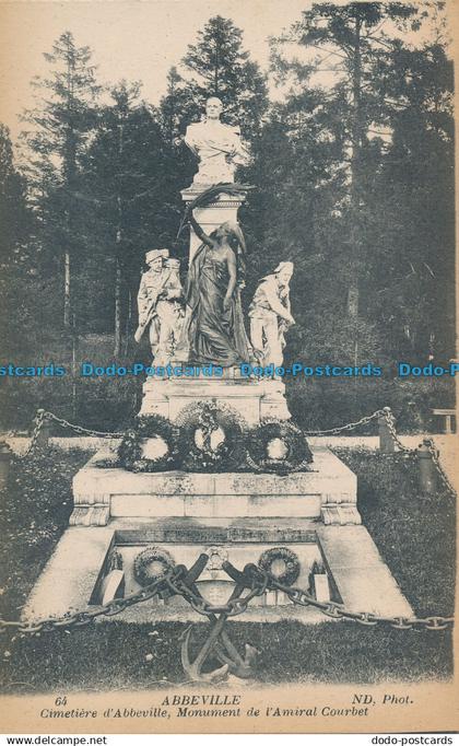 R038015 Abbeville. Cimetiere d Abbeville Monument de l Amiral Courbet. Neurdein