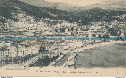 R038150 Monaco. La Condamine et les Villas. B. Hopkins