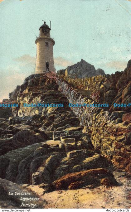 R040062 La Corbiere Lighthouse. Jersey. 1904