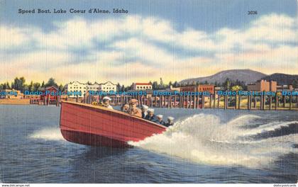 R044393 Speed Boat. Lake Coeur d Alene. Idaho. John W. Graham