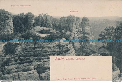 R045801 Bastei. Sachs. Schweiz. Hugo Eugler