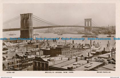 R046823 Brooklyn Bridge. New York. Rotary. L. Jonas