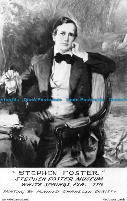 R055489 Postcard. Stephen Foster. Painting by Howard Chandler Christy