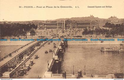 R060298 Paris. Concord Square and Bridge. A. Leconte. No 26