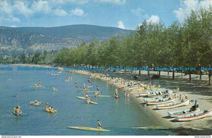 R063462 The Bathing Beach. Penticton. B. C. Home of the Peach Festival