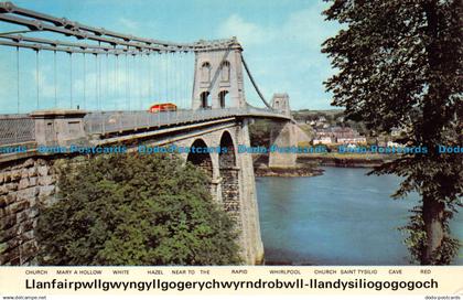 R068257 Menai Suspension Bridge. Anglesey. Dennis