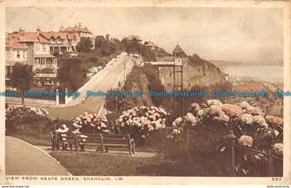 R076775 View from Keats Green. Shanklin. I.W. The Bay Series of Local Views. Dea