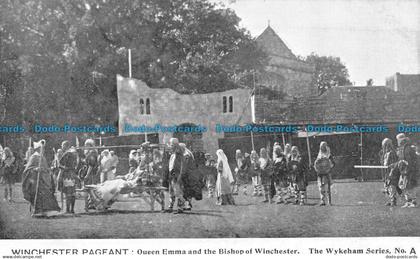 R093292 Winchester Pageant. Queen Emma and the Bishop of Winchester. Wykeham