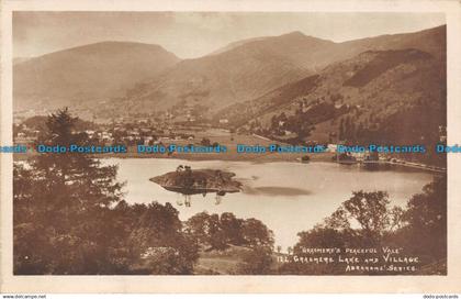 R103669 Grasmere Peaceful Vale. 122. Grasmere Lake and Village. Abrahams Series