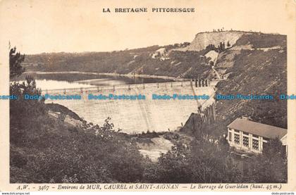 R144855 Environs de Mur. Caurel et Saint Aignan. Le Barrage de Guerledan. J. War