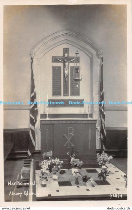 R168185 War Memorial. Albury Church. 96884