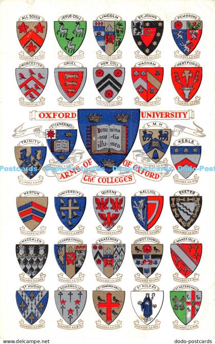 R171576 Oxford University. Arms of Oxford. The Colleges