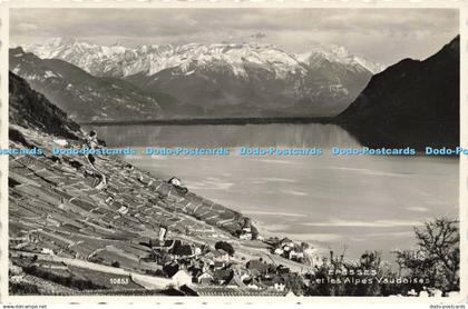 R214077 10853 Epesses et les Alpes Vaudoises Perrochet 1950