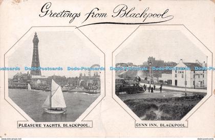 R221489 Greetings from Blackpool Pleasure Yachts Blackpool Gynn Inn Multi View