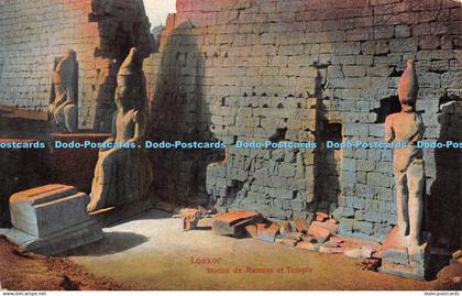 R246889 Louxor Statue de Ramses et Temple The Cairo Postcard Trust