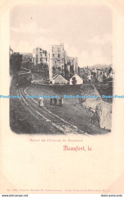 R322193 Beaufort le Ruine du Chateau de Beaufort Charles Bernhoeft Series Echter