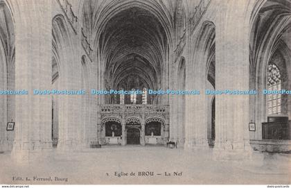 R351459 Eglise de Brou La Nef L Ferrand Bourg