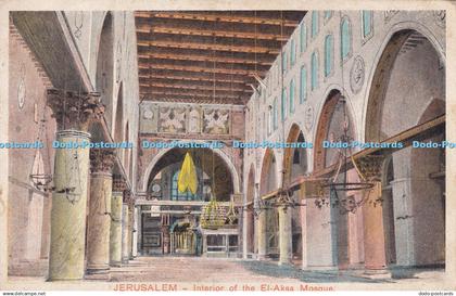 R384382 Jerusalem Interior of the El Aksa Mosque The Cairo Postcard Trust Cairo