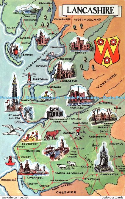 R394399 Lancashire Map PT19600