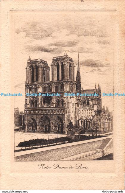 R418318 Notre Dame de Paris Postcard