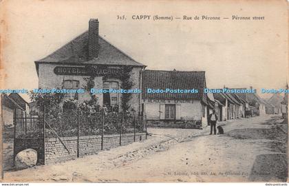 R422253 325 Cappy Somme Rue de Peronne Peronne street G Lelong Imp E Le Deley