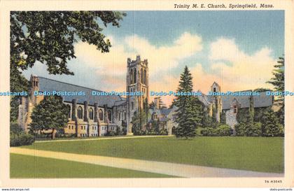 R424546 Mass Springfield Trinity M E Church Springfield News Co C T Art Colourto