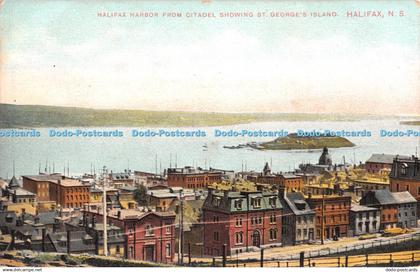 R425527 Halifax N S Halifax Harbour From Citadel Showing St George Island Montre