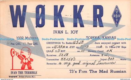 R430272 WOKKR Ivan L Joy Topeka Kansas A R R L 1947