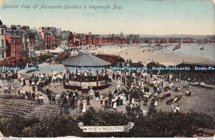 R437326 Weymouth General View of Alexandra Gardens and Weymouth Bay J Welch