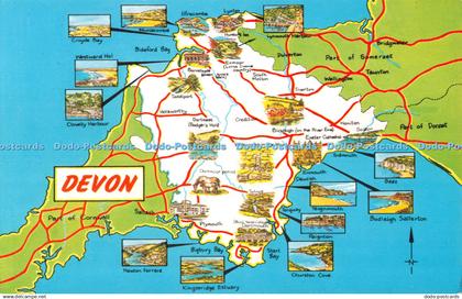 R482231 Devon Pictorial Map of Devon J Arthur Dixon