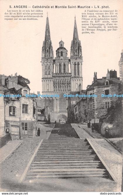 R489655 Angers Cathedrale et Montee Saint Maurice L V Phot Maurice Chretien