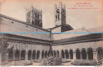 R491903 Les Roussillon Elne Pyr Or Vue Generale des Cloitres et Clocher Labouche