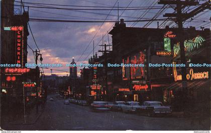 R616865 Vancouvers Chinatown at Night Vancouver B C Canada Vancouver Magazine Se