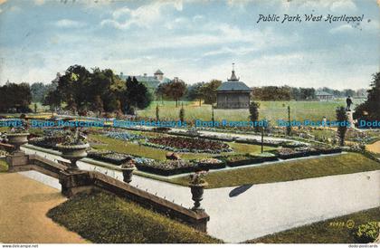 R640751 West Hartlepool. Public Park. Valentines Series. 1916