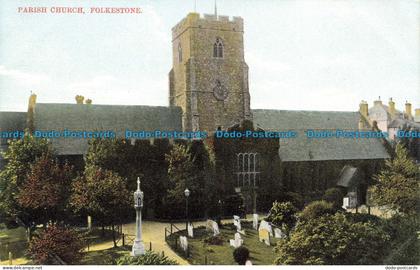 R649466 Folkestone. Parish Church. Max Ettlinger. Folkestone Series. 1097