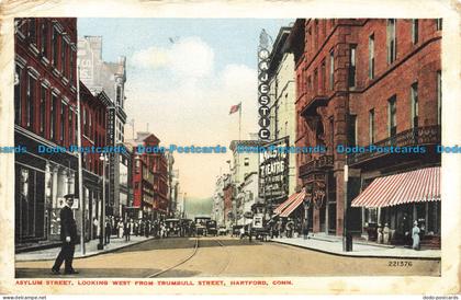 R652649 Conn. Hartford. Asylum Street. Looking West from Trumbull Street. Valent