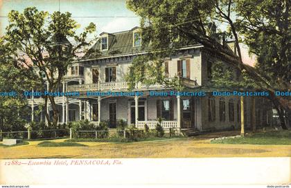 R652967 Fla. Pensacola. Escambia Hotel. Souvenir Post Card