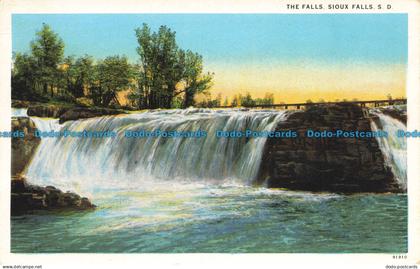 R654422 Sioux Falls. S. D. The Falls. C. T. American Art Colored