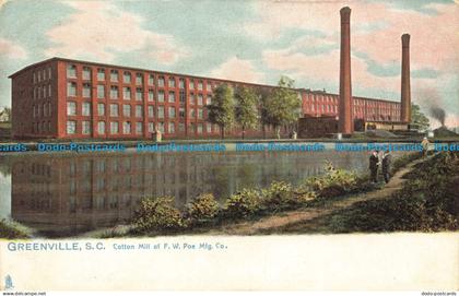 R654578 Greenville. S. C. Cotton Mill of F. W. Poe Mfg. Co. Tuck. Post Card Seri