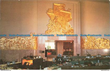 R664487 Texas. Goldleaf Mural. Main Lobby. Terminal Building Greater Fort Worth